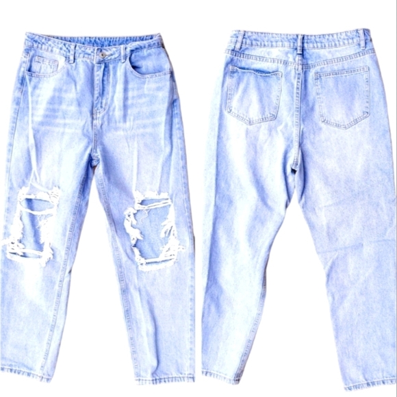 Shein Denim Blue Jeans Women's Size Large (8|10) - Picture 1 of 4